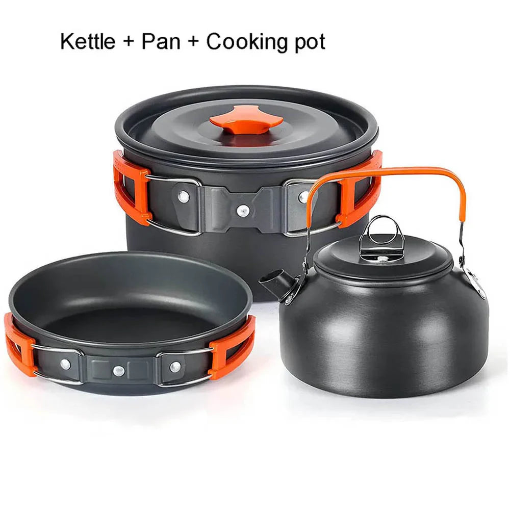 Outdoor Camping Cookware Set Orange
