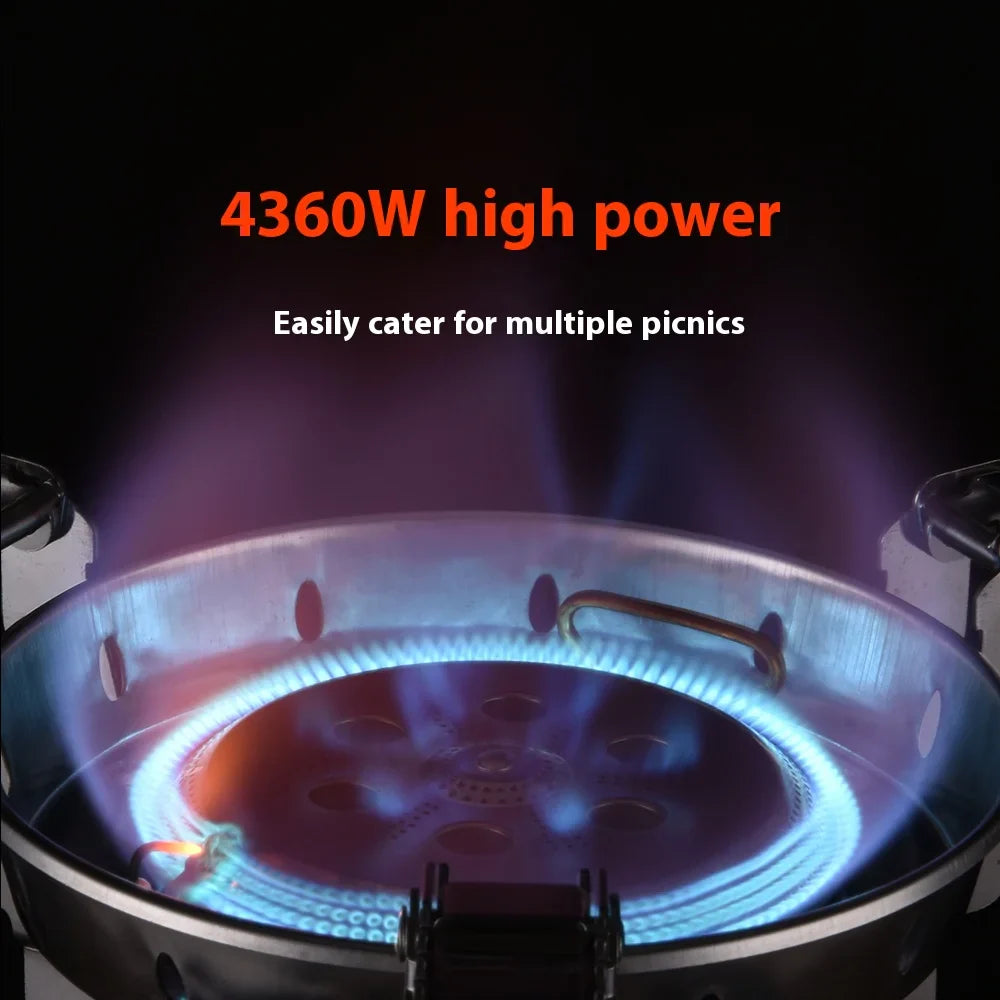 High Power Camping Burner 4360W Silver