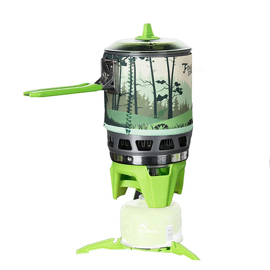 Compact Camping Gas Burner Cooking System Green