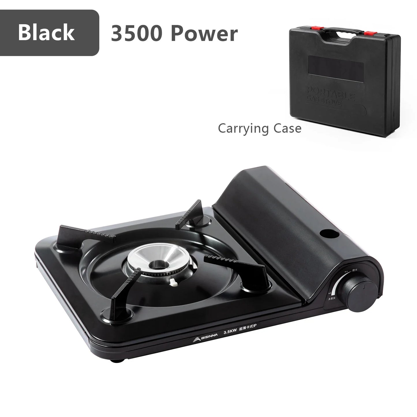 3500W Portable Butane Gas Stove Black