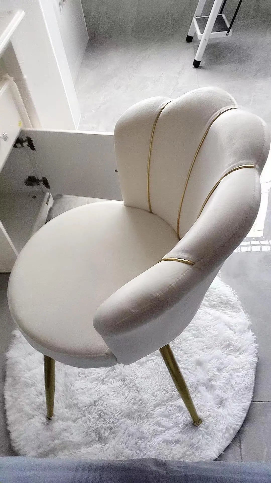 Modern Nordic Velvet Dressing Chair - Bedroom & Living Room Furniture