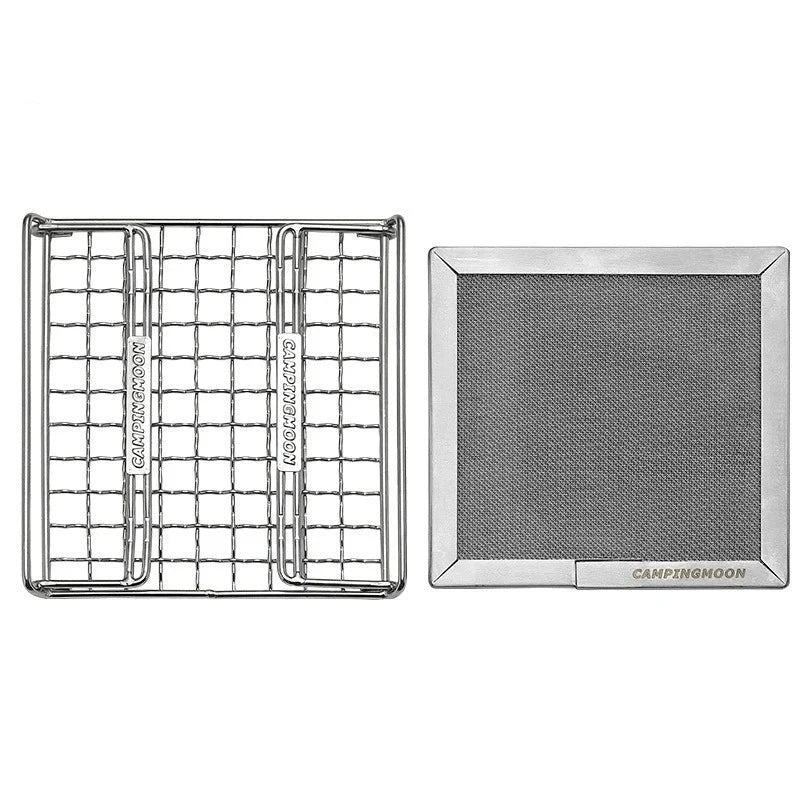 Stainless Steel Folding Toast Grill Net Gas Stove Grill Silver