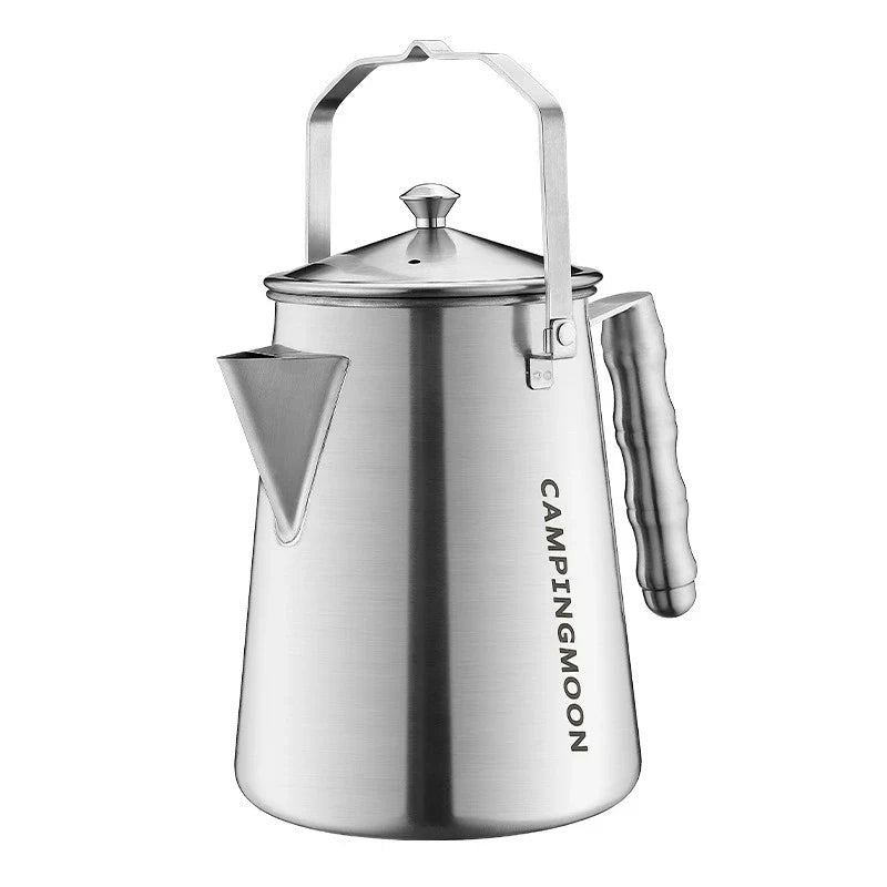 Camping Tea Kettle 1.86L with Titanium Plating Silver