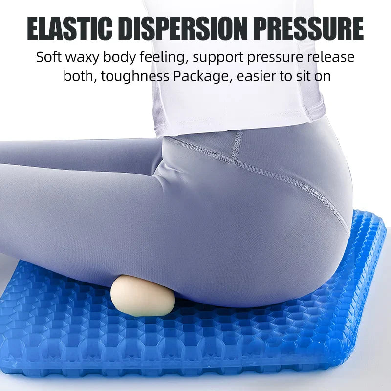 3D Honeycomb Gel Seat Cushion Breathable Cooling Pad Blue