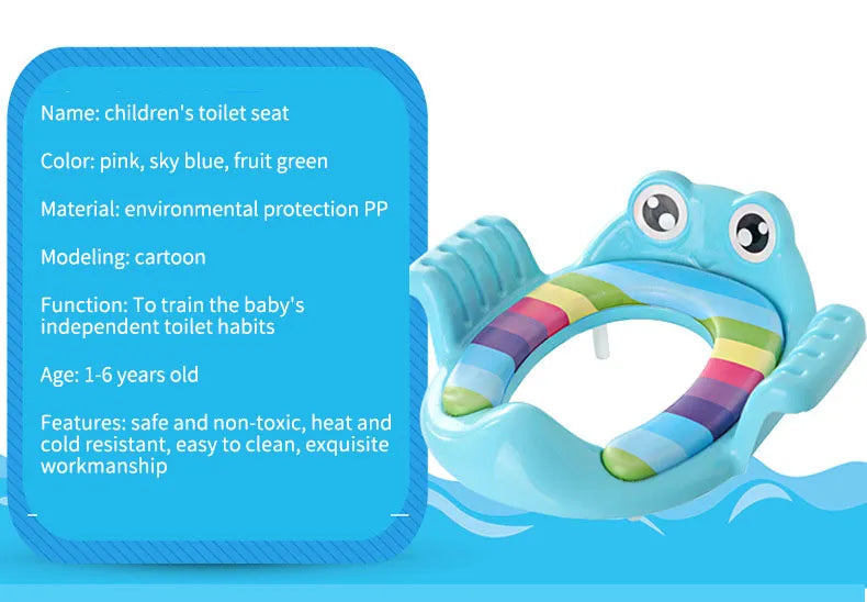 Removable Baby Toilet Training Seat Potties Seat With Armrest Girls Boy Toilet Training Potty Safety Cushion Infant Care Blue