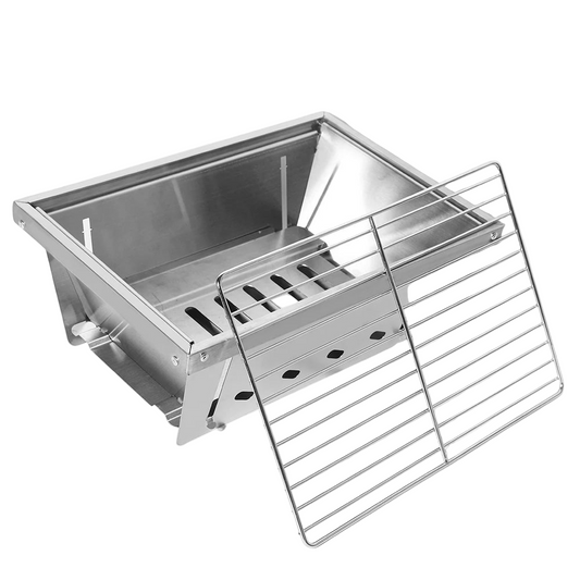 IGT Camping Folding Barbecue Stove Silver