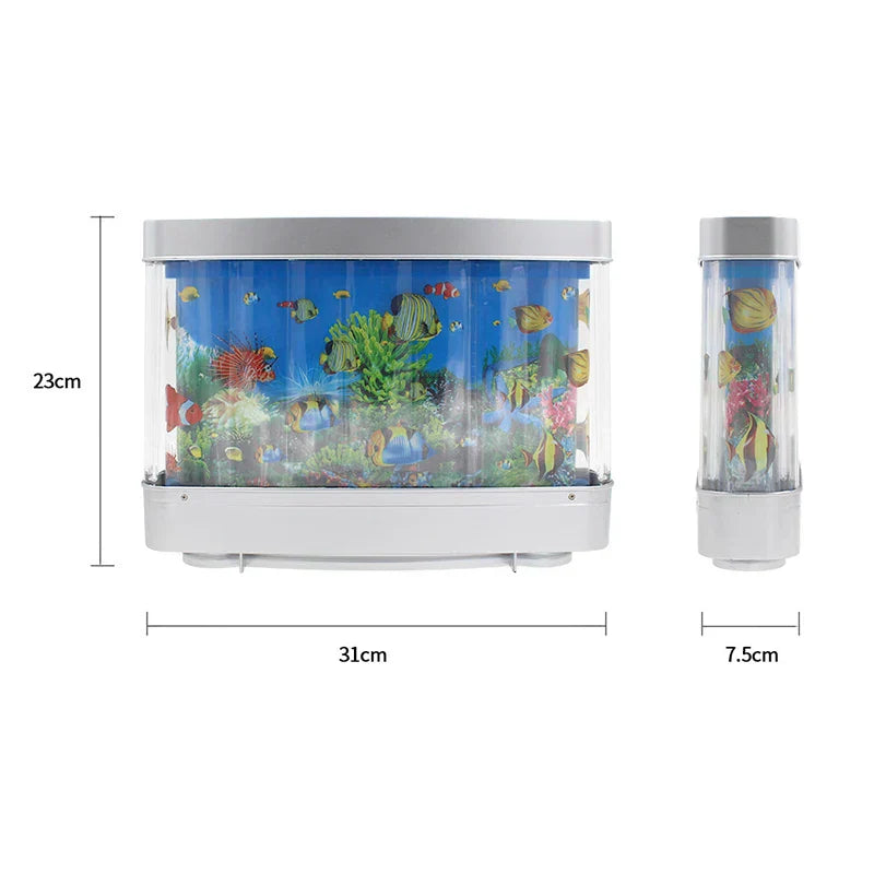 Ocean Motion LED Fish Tank Night Light– EU Plug (Adapter Required for AU Use)