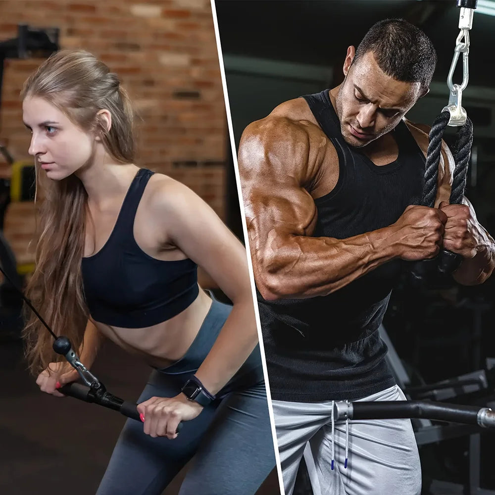 Nine-Piece Pulley Fitness Accessories Kit Black