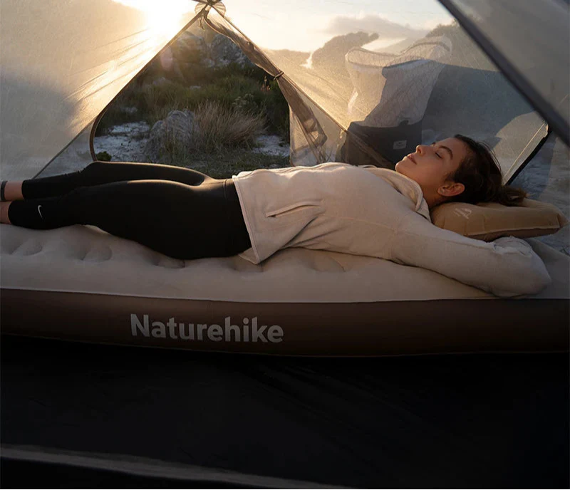 Camping Air Mattress PVC Inflatable Bed Khaki