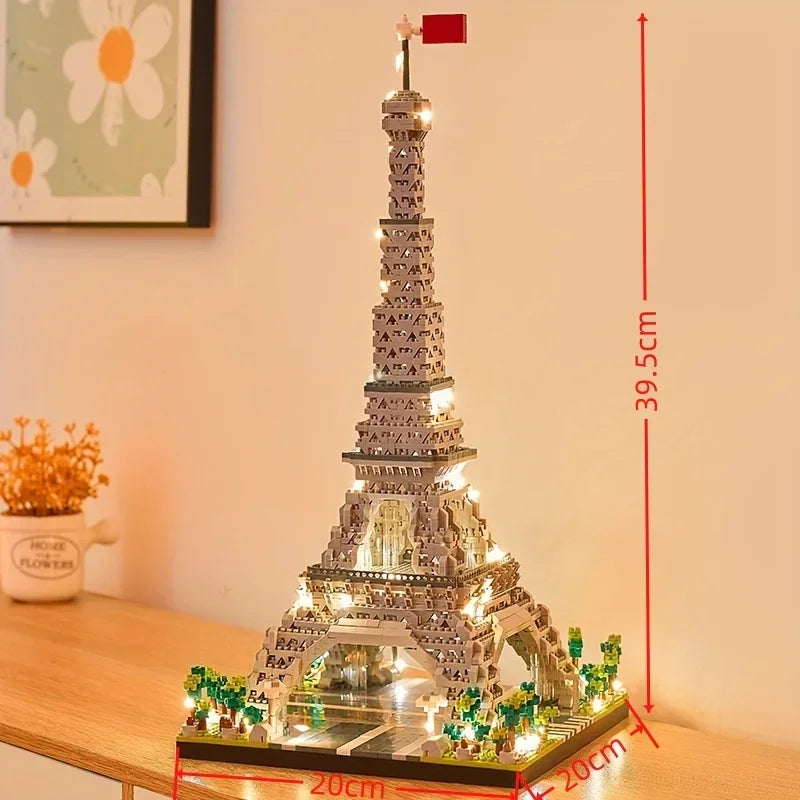 LED Eiffel Tower Micro Mini Building Blocks Set