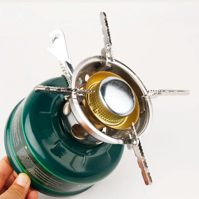 Camping Gasoline Oil Stove with Silencer Green