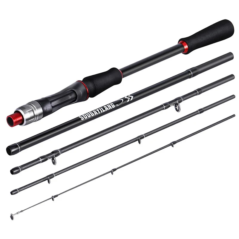 2.1M Carbon Fiber Casting Rod 6-Section Black