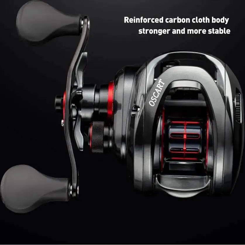 9BB Baitcasting Fishing Reel with Spare Spool Black