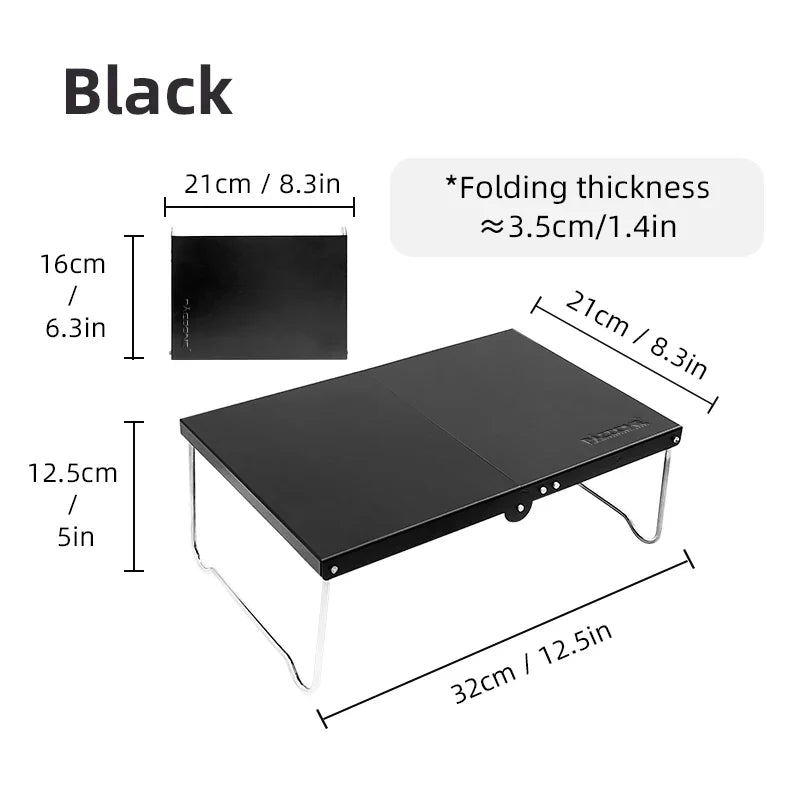 Camping Portable Folding Table Black