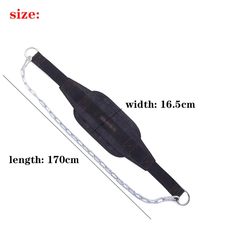 Thick Neoprene Weight Lifting Belt with Chain