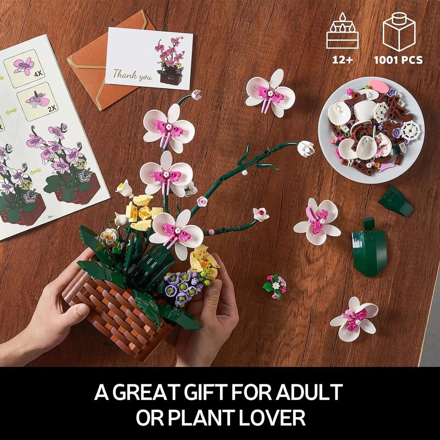 Flower Building Blocks Model Set Romantic Flowers