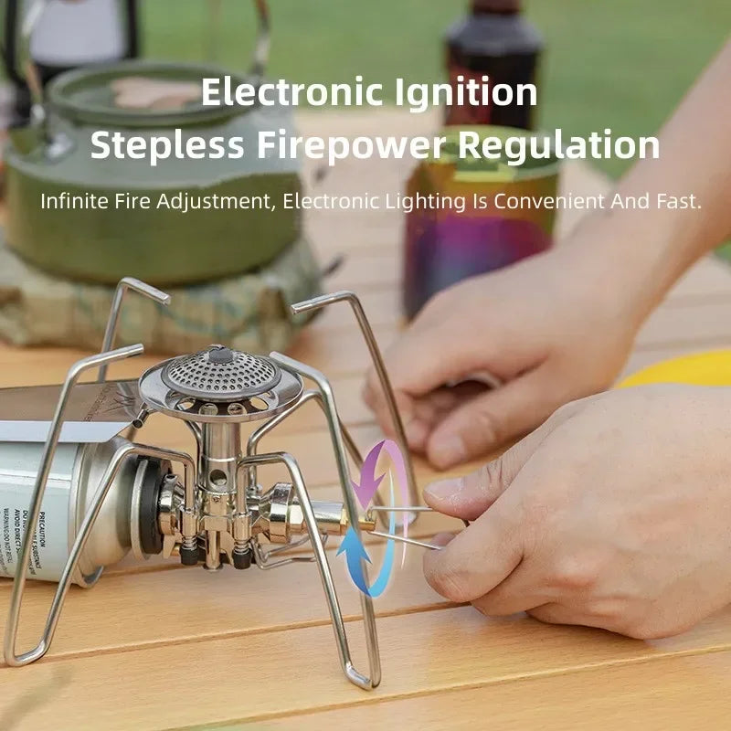 Spider Portable Folding Outdoor Burner Stainless Steel Silver