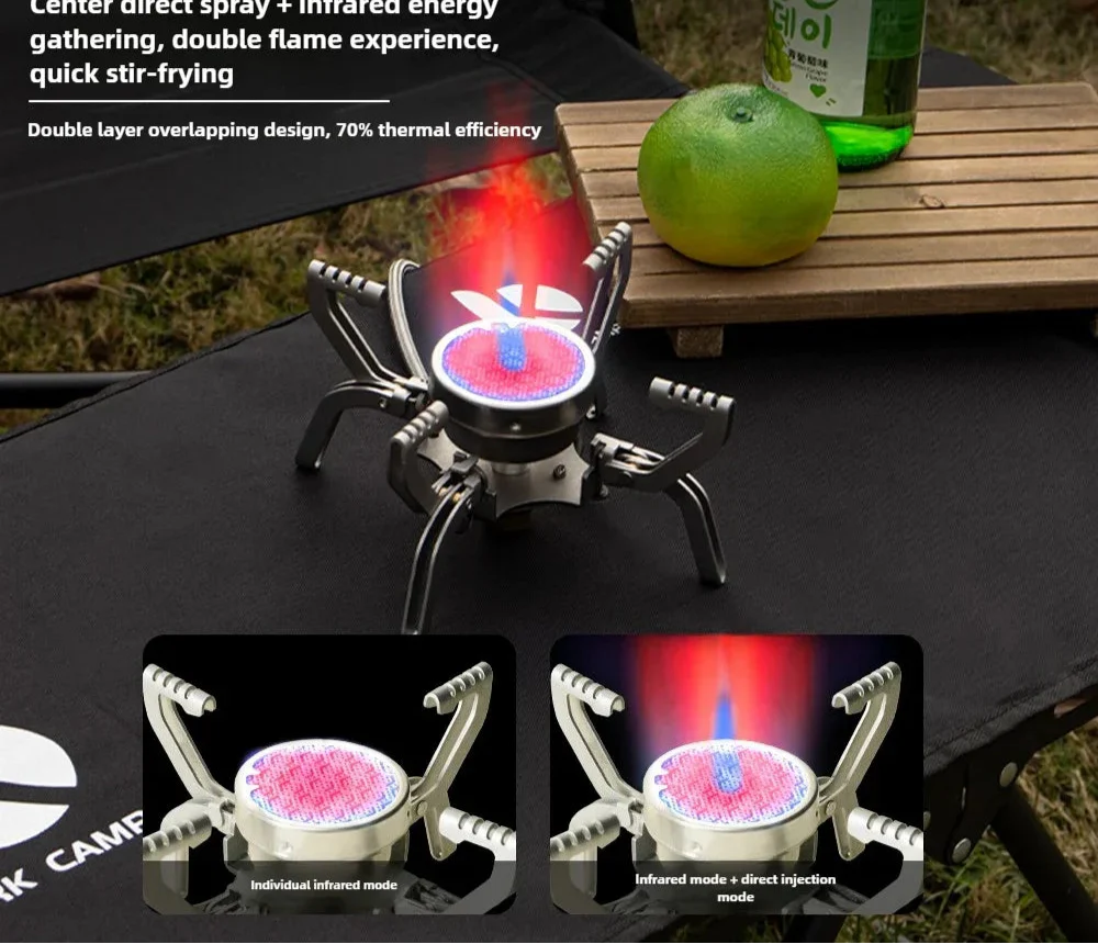 Ultralight Folding Infrared Mini Camping Stove Silver