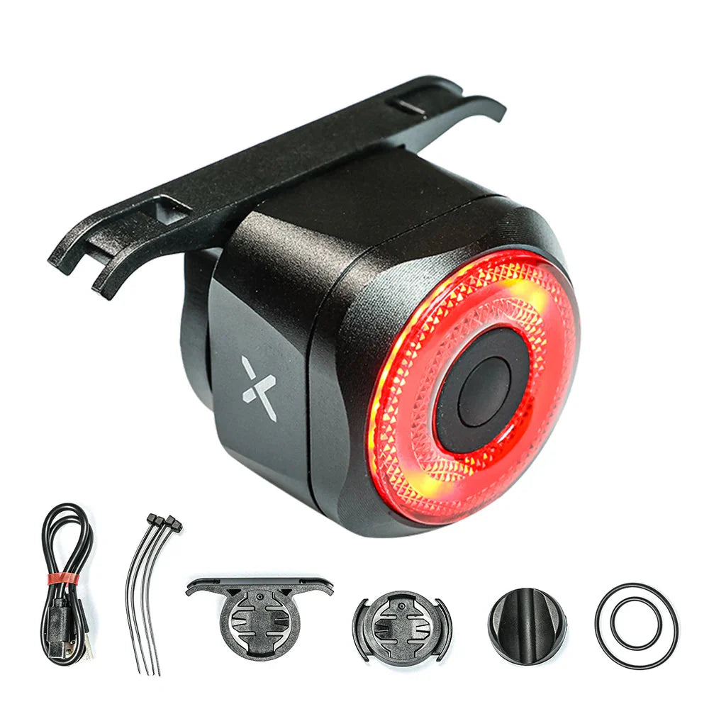 Tail Light Auto Brake Sensing Bicycle Rear Light Black