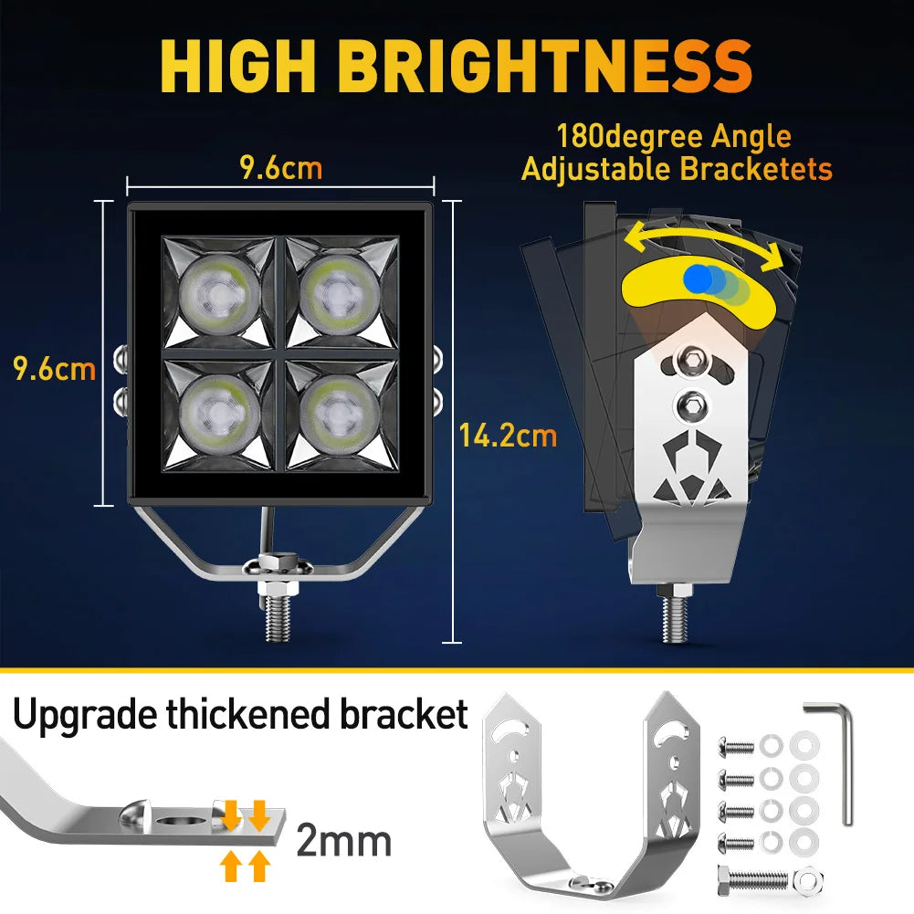 12V/24V LED Work Lights Spotlight Bar – 4x4