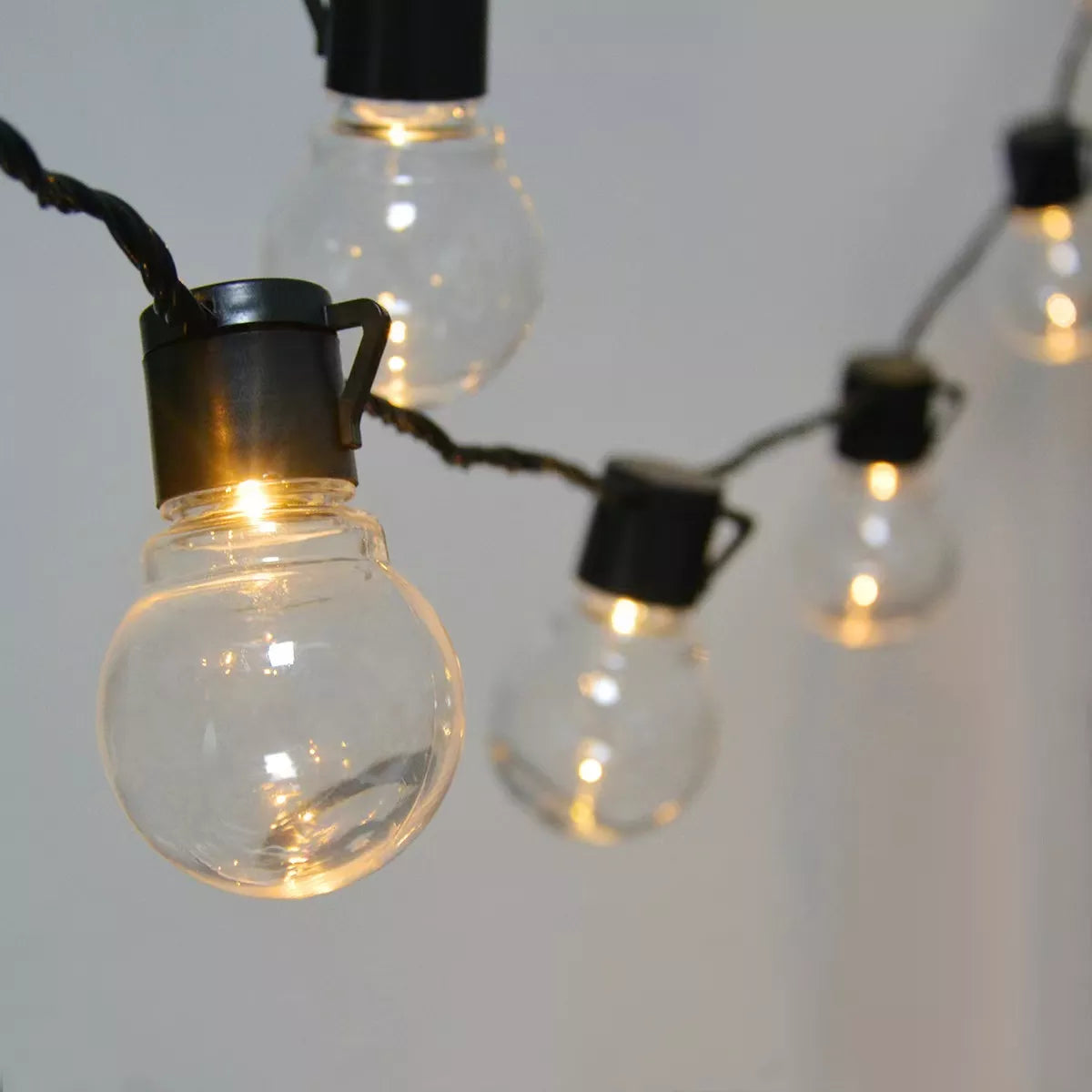 G50 LED Fairy String Lights - Outdoor Garden Patio Christmas Decor (5m, Warm White/Clear)