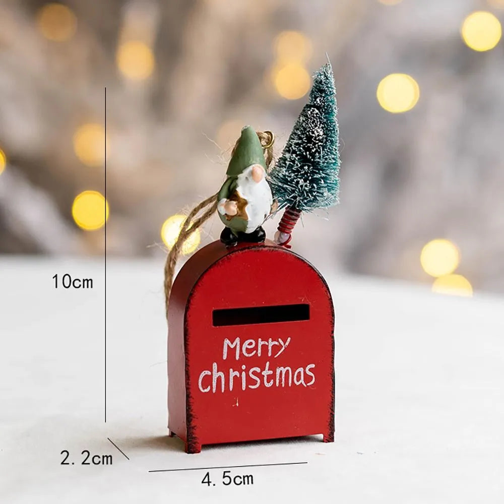 Santa Claus Christmas Hanging Mailbox Ornament – DIY Red
