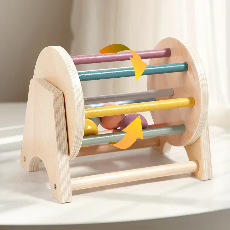 Montessori Wooden Spinning Infant Drum