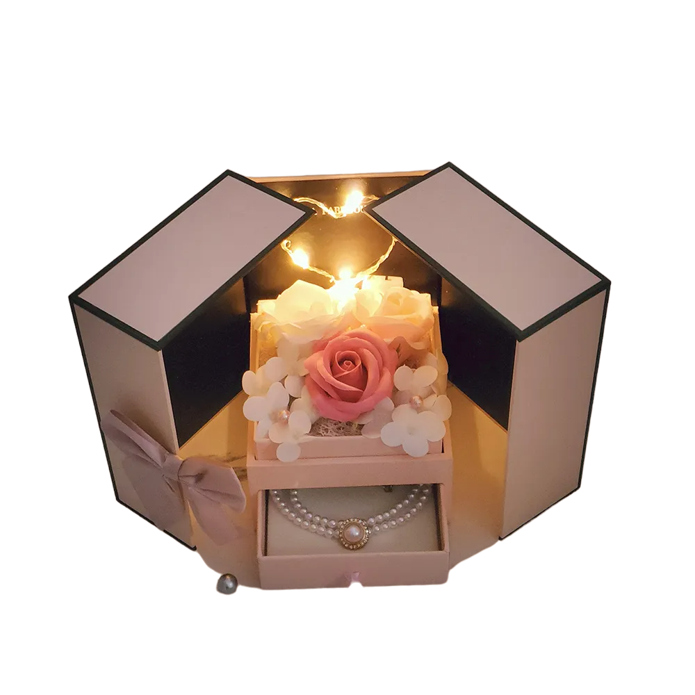 Enchanting Eternal Soap Rose Gift Box with LED Light – A Timeless Gesture