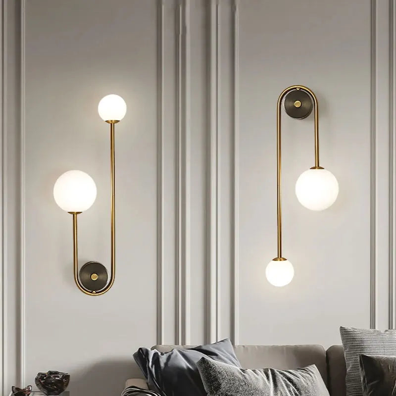 Modern Gold LED Wall Lamp: Illuminate Your Bedroom and Living Spaces with Style
