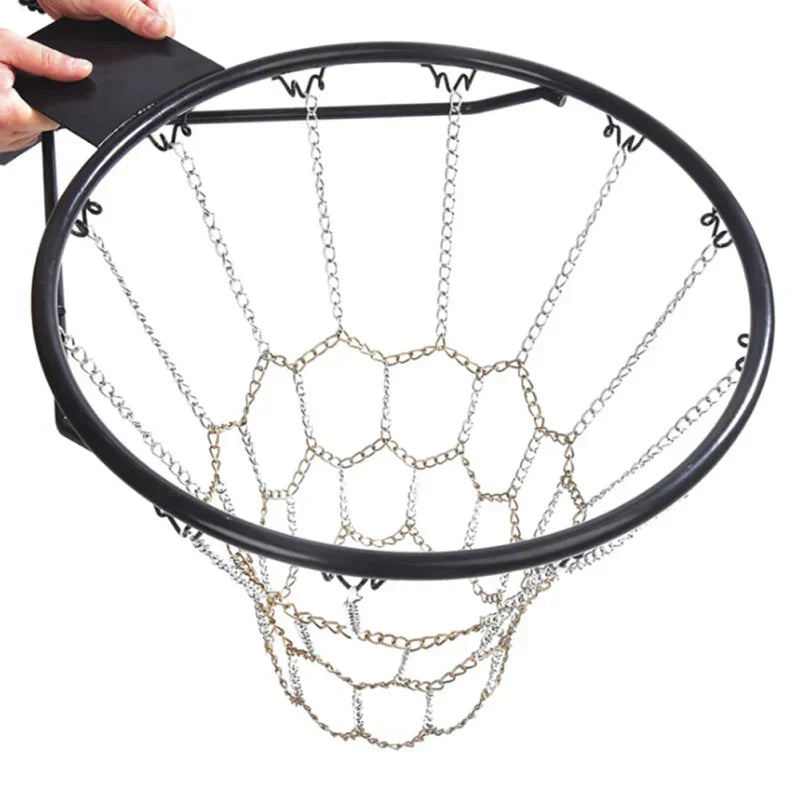 Durable Galvanized Steel Chain Basketball Net for Outdoor Classic Sport