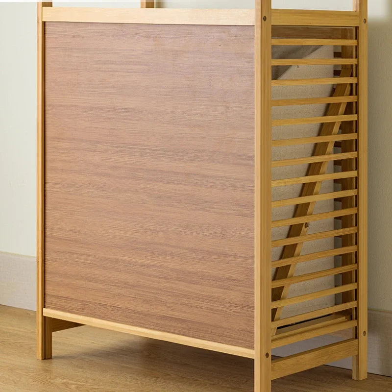 4-Tier Laundry Hamper with Tilt-Out Basket | Bathroom Storage Shelf Organizer