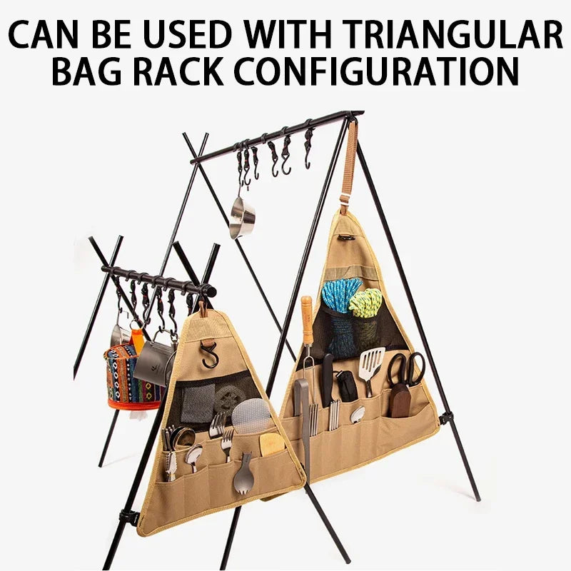 Outdoor Camping Hanging Rack Folding Tripod