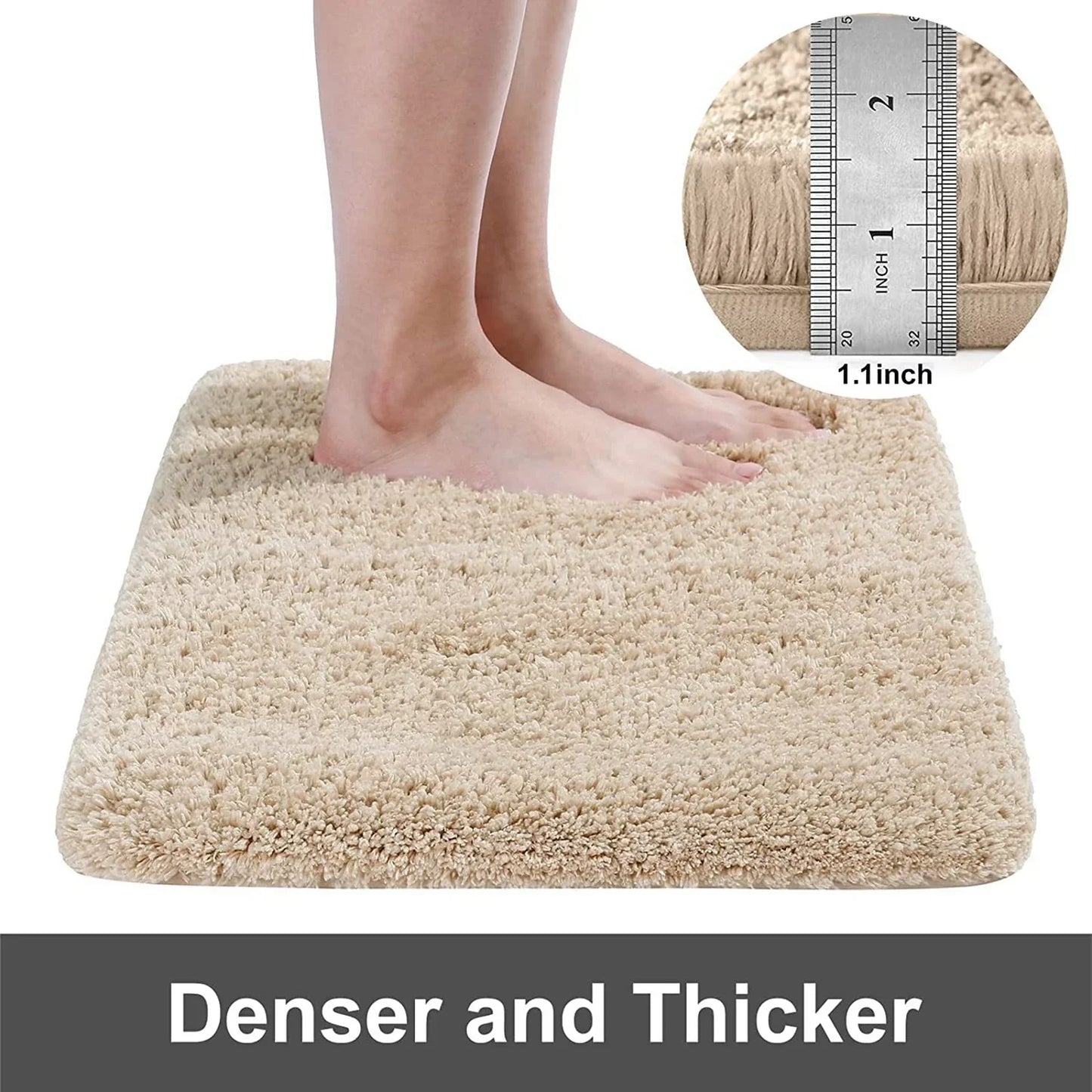 Luxuriously Soft, Absorbent, Non-Slip Rug for a Stylish Bathroom Retreat