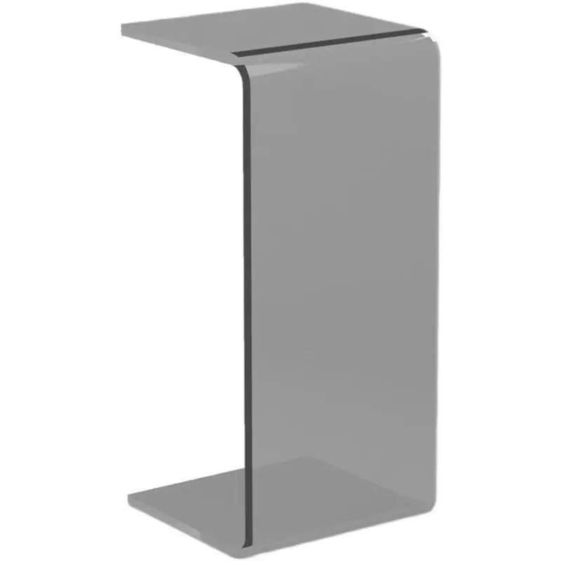 Contemporary Gray Acrylic Small Side Table - Elegant Accent for Modern Living Spaces