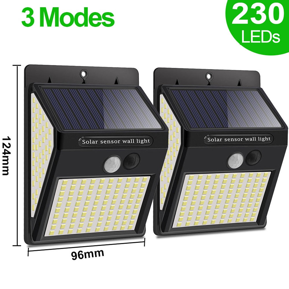 3Mode Waterproof 230 LED Solar Motion Sensor Lights