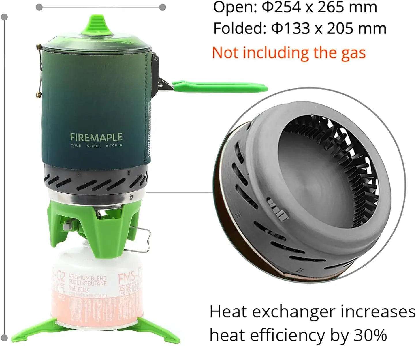 2200W Outdoor Gas Cooking System Green