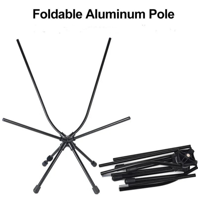 Swivel Detachable Camping Chair Folding Khaki