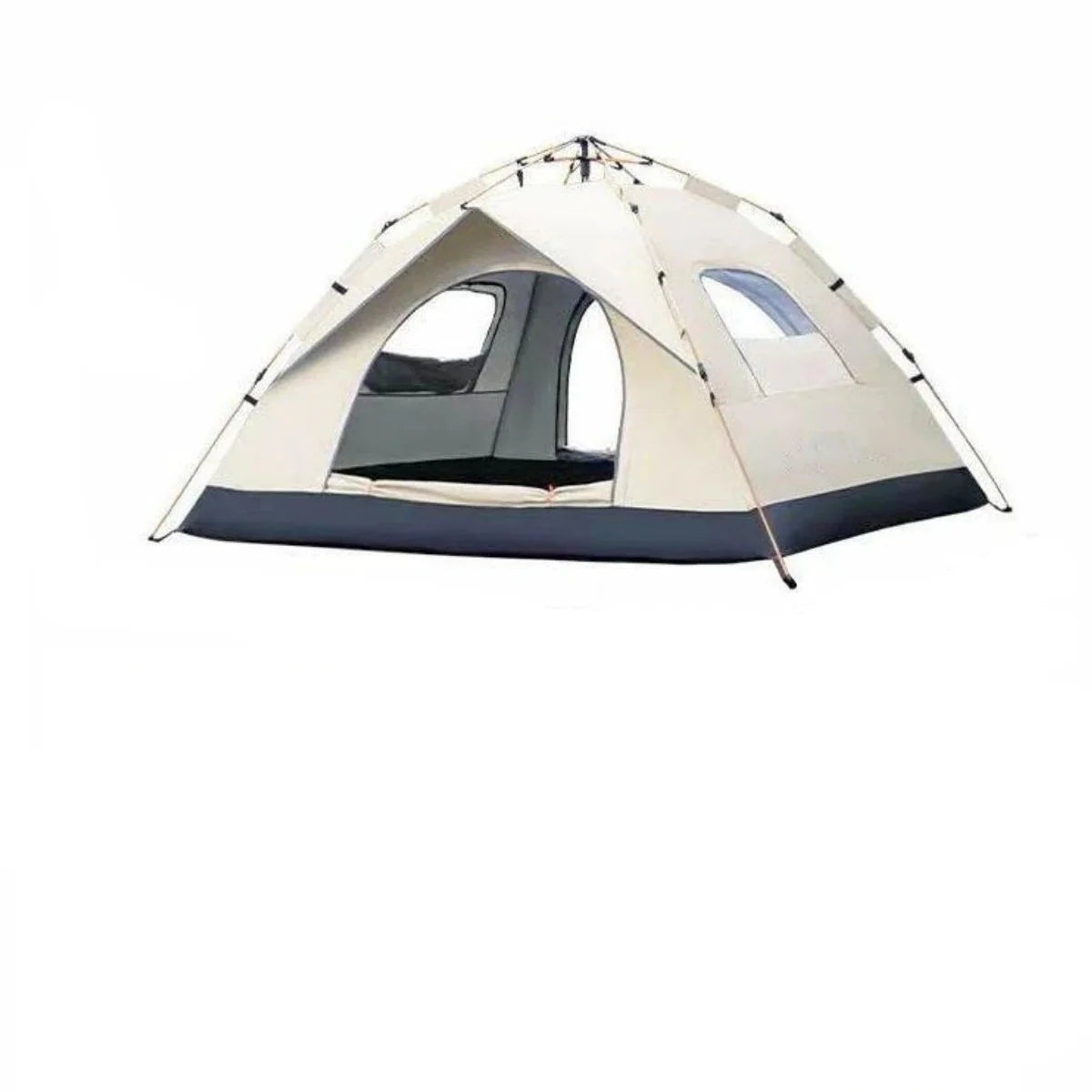 3–4 Person Outdoor Quick-Opening Camping Tent Fully Automatic Ivory