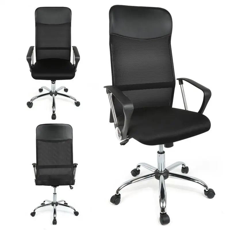 Premium High Back Mesh Office Chair with Adjustable Lumbar Support - Black