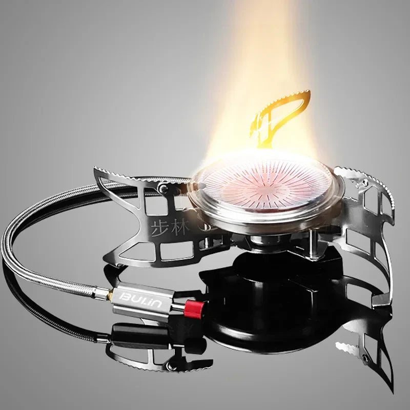 Camping Folding Gas Stove Split-Type Silver