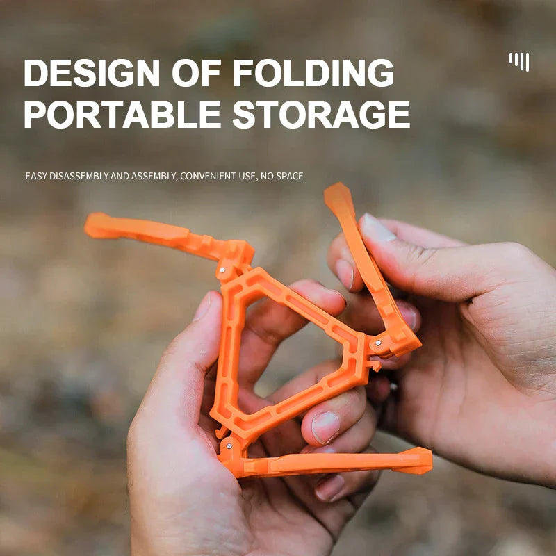 Foldable Stove Gas Canister Holder Tripod Bracket for Outdoor