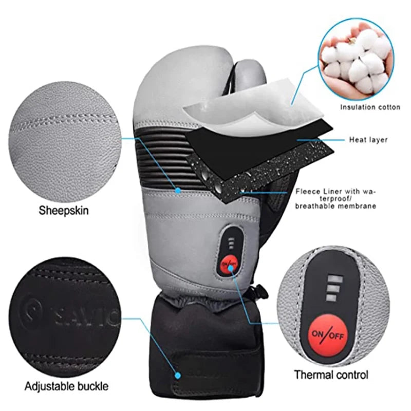 Snow Wear 3 Fingers Ski Mittens