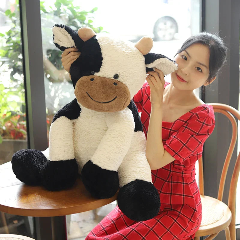 Kawaii Sitting Milk Cow Plush Toy