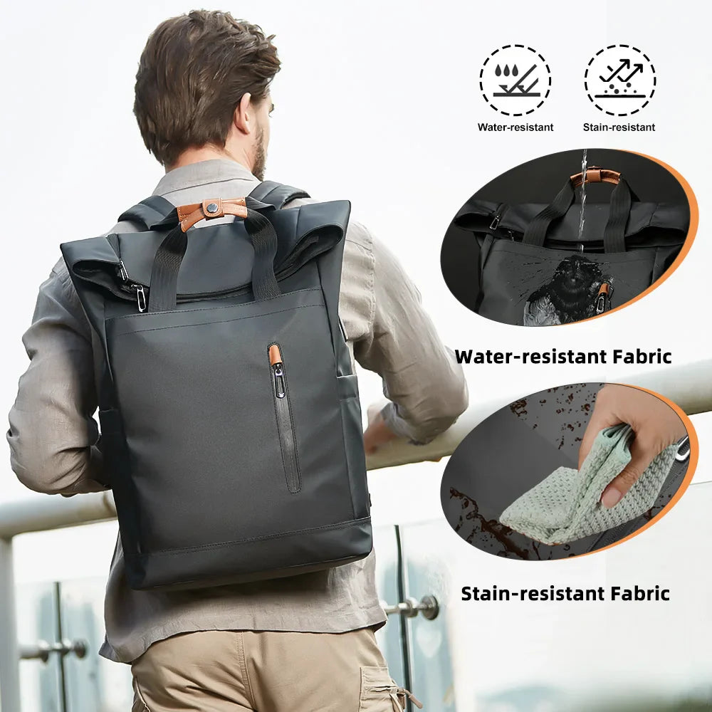 Ravel Expandable Laptop Backpack Waterproof Black