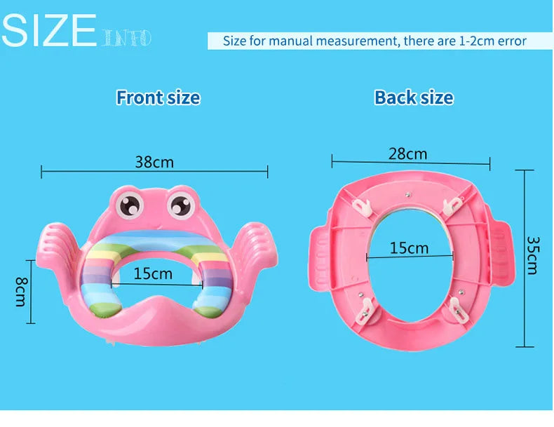 Removable Baby Toilet Training Seat Potties Seat With Armrest Girls Boy Toilet Training Potty Safety Cushion Infant Care- Pink