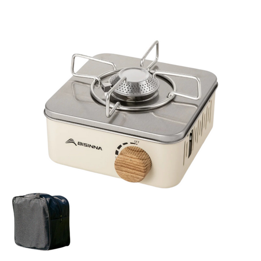 2800W Portable Camping Gas Stove High Firepower Cassette Furnace White