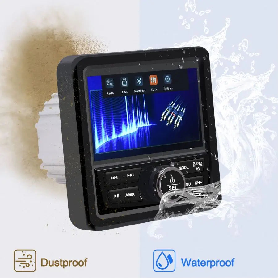 Waterproof Bluetooth Marine Stereo Radio