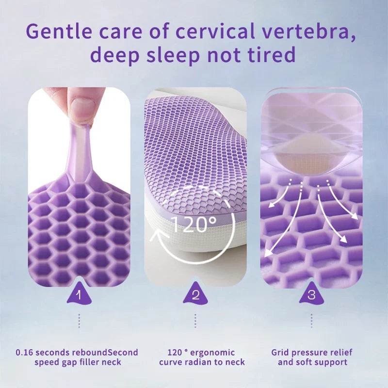 Super Soft Cat Belly Pillow Cervical Support Sleep Aid Cushion Purple