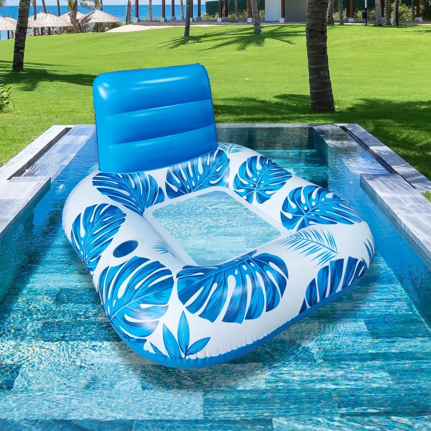 PVC Inflatable Foldable Floating Air Mattress Bed