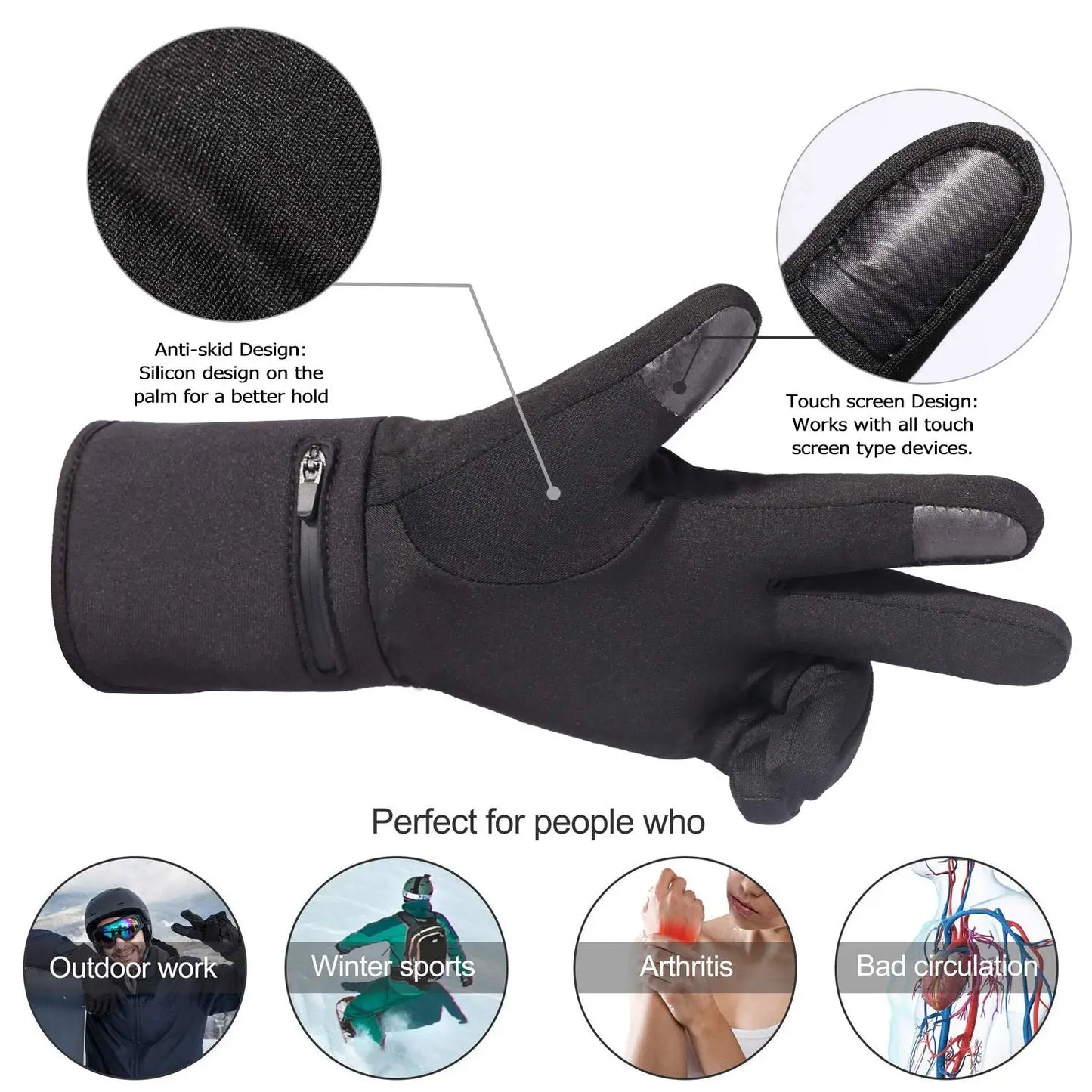 Heated Gloves for Men and Women